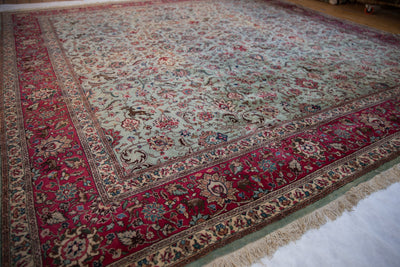 11.5x12 Vintage Tabriz Square Carpet by Old New House® - product image 3 for Resin Society