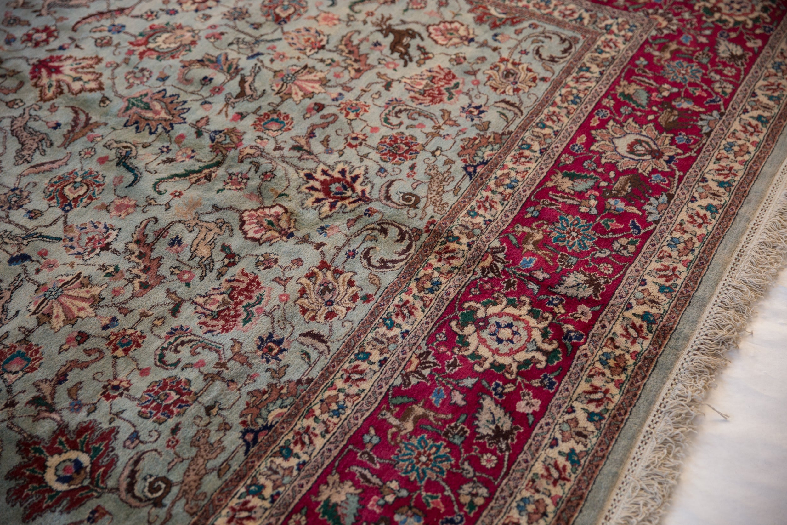 11.5x12 Vintage Tabriz Square Carpet by Old New House® - product image 11 for Resin Society