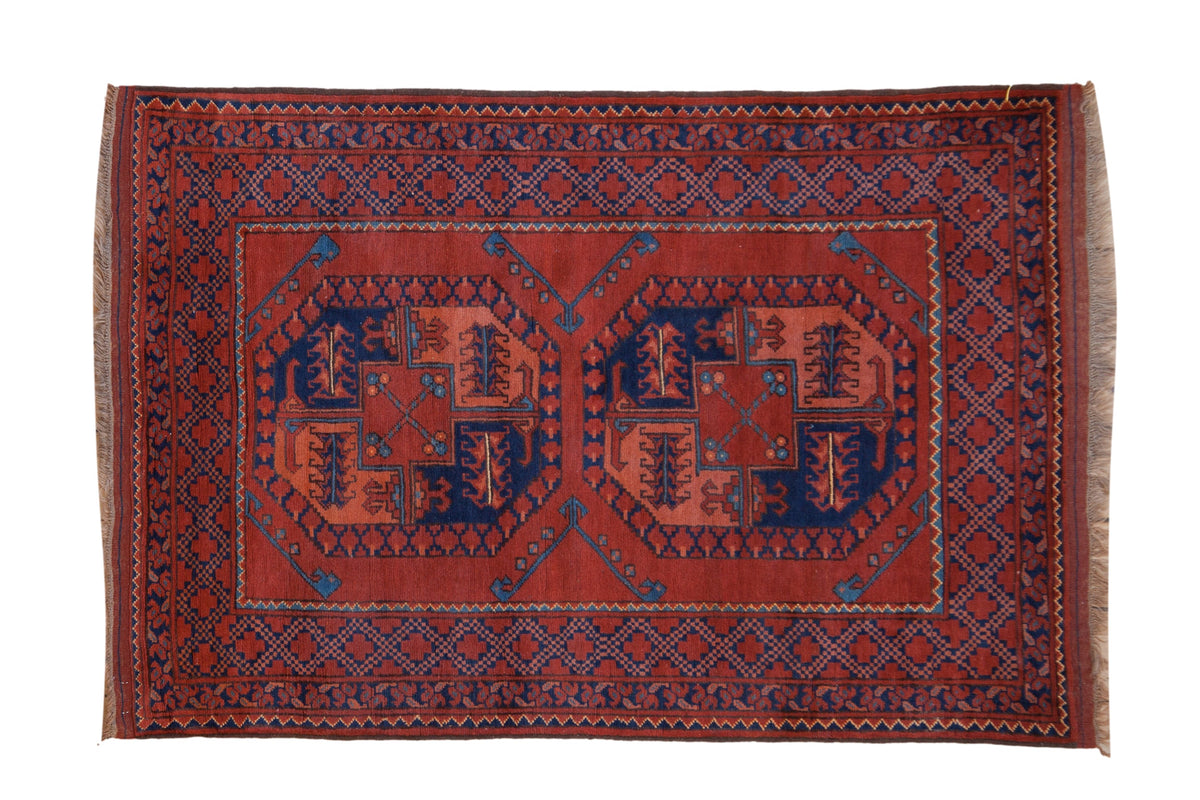 3.5x5 Vintage Pakistani Ersari Design Rug by Old New House® - product image