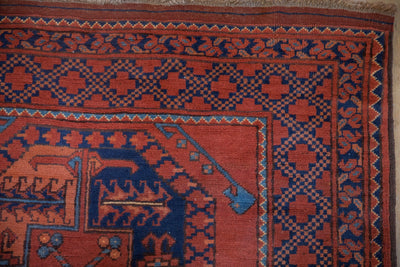3.5x5 Vintage Pakistani Ersari Design Rug by Old New House® - product image 5 for Resin Society