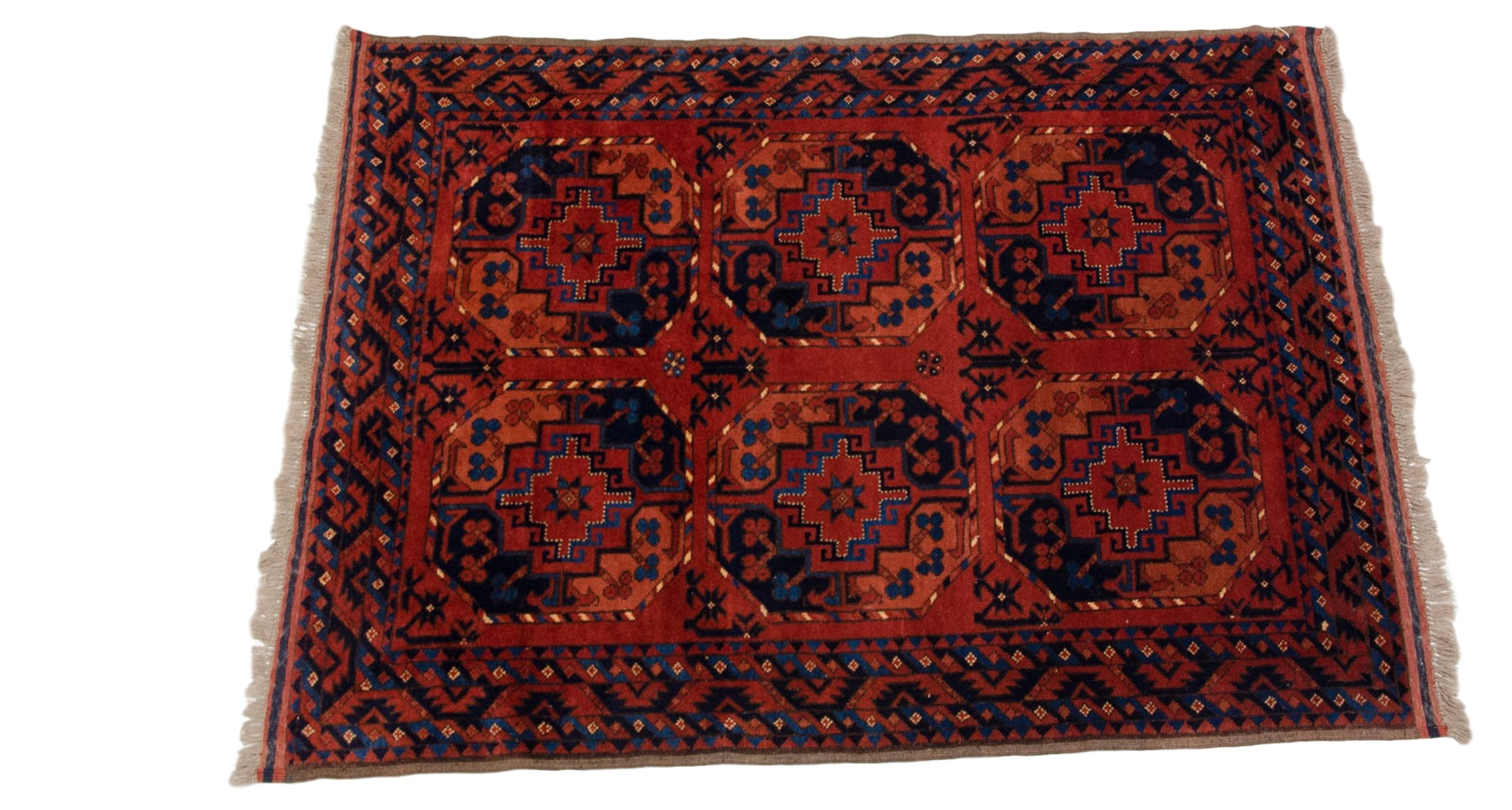3.5x5 Vintage Pakistani Ersari Design Rug by Old New House® - product image 5 for Resin Society