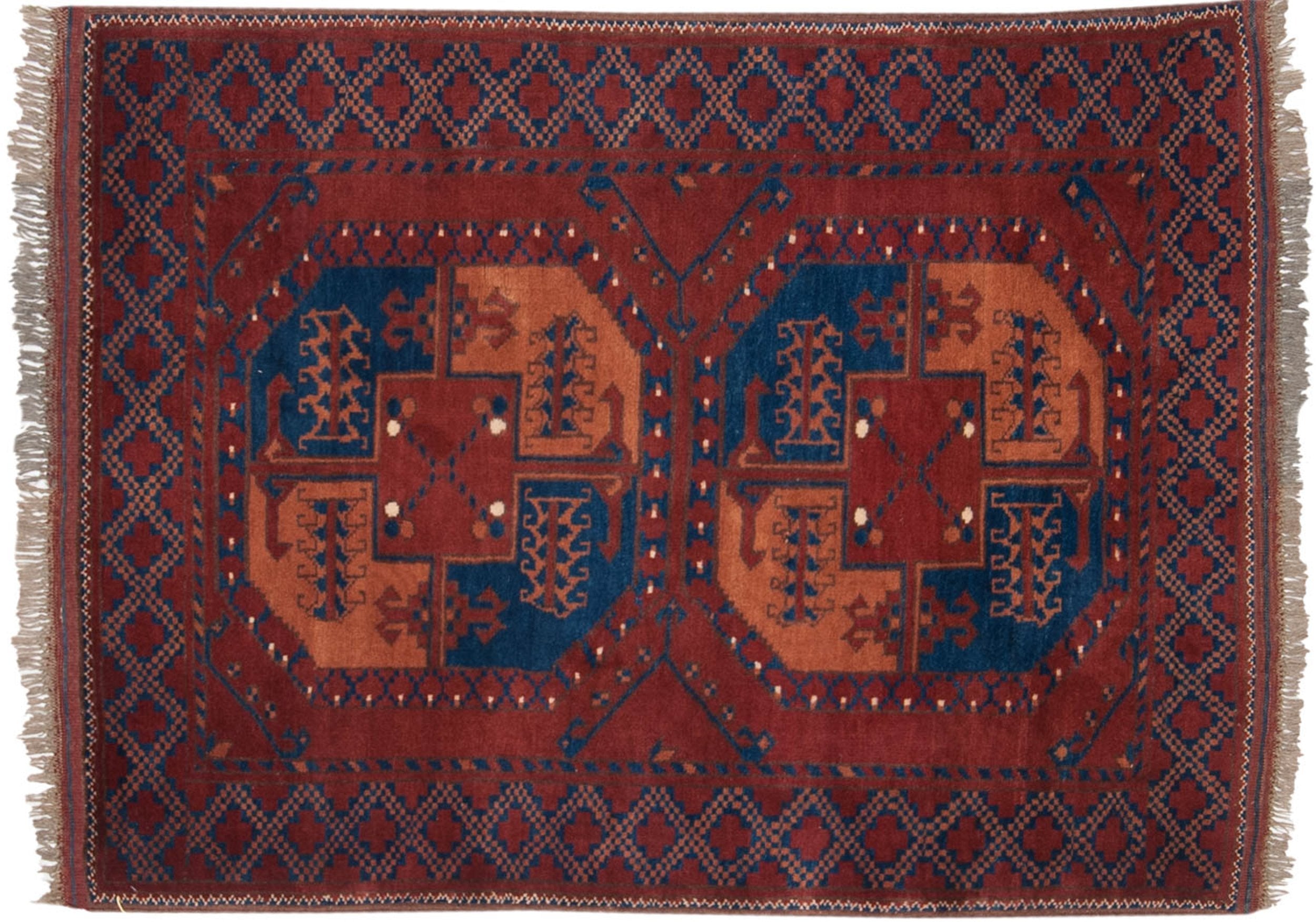 3x4 Vintage Pakistani Ersari Design Square Rug by Old New House® - main product image for Resin Society