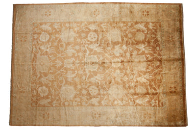RESERVED 10x14 Vintage Gold Wash Indian Oushak Design Carpet