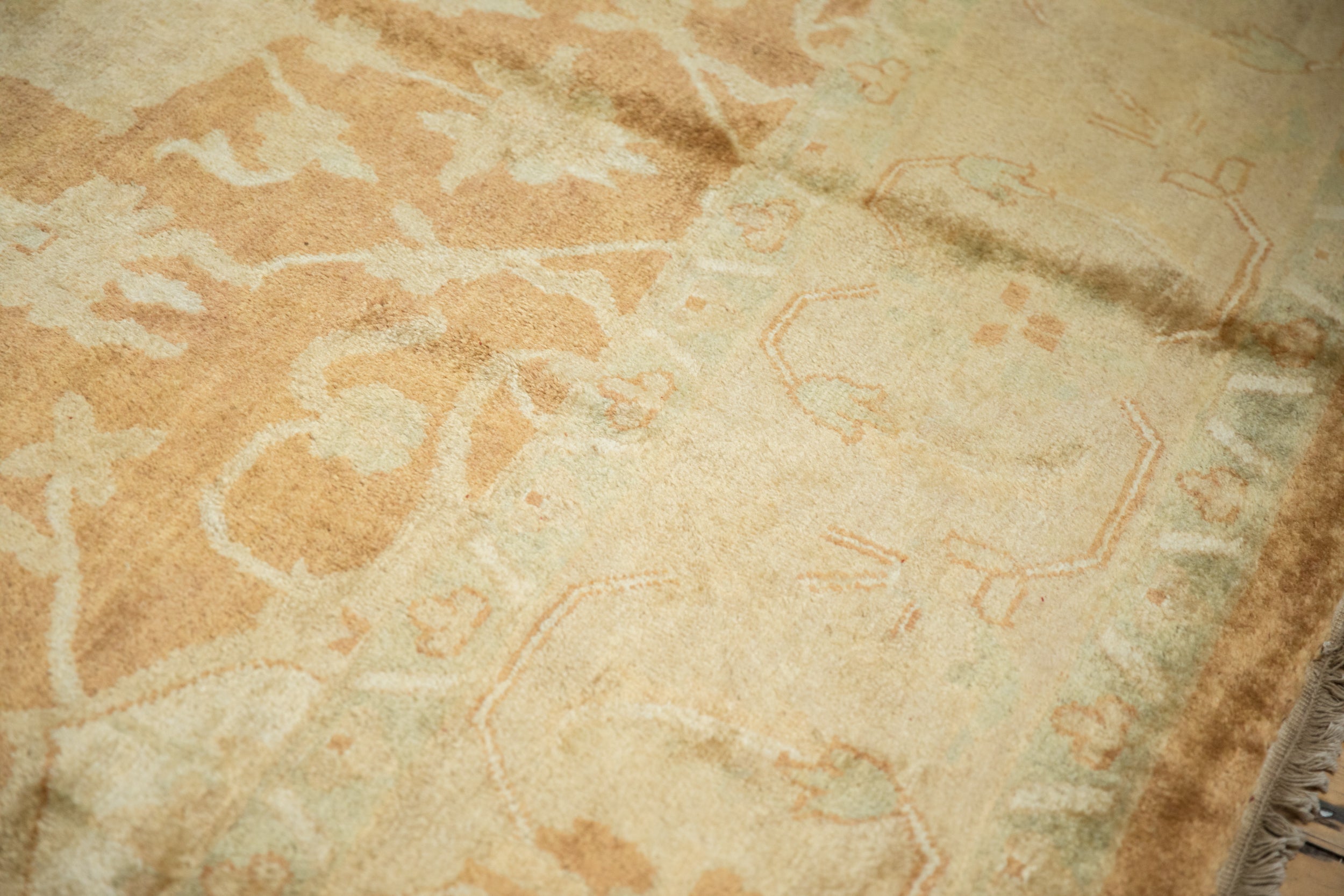 RESERVED 10x14 Vintage Gold Wash Indian Oushak Design Carpet