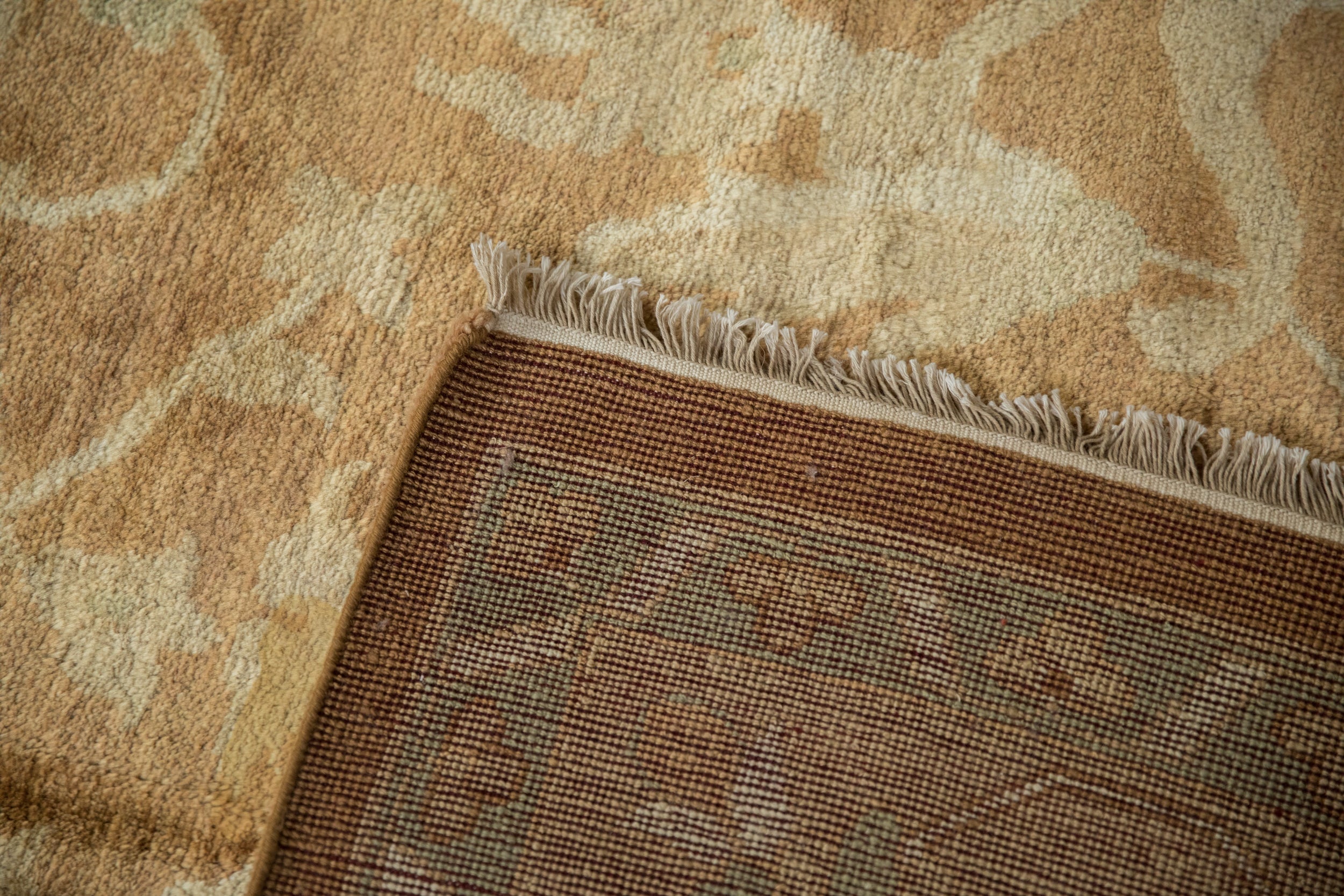 RESERVED 10x14 Vintage Gold Wash Indian Oushak Design Carpet