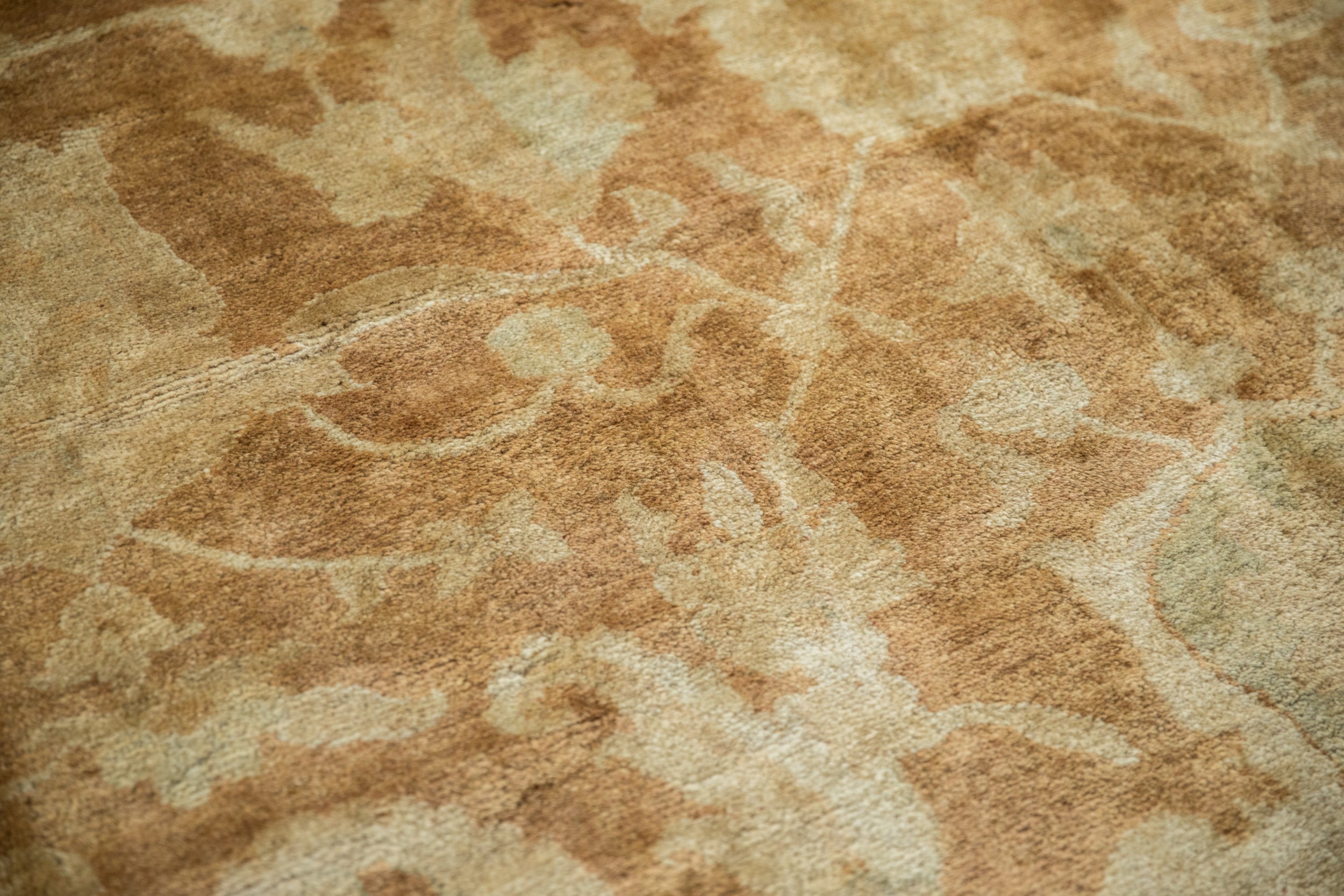 RESERVED 10x14 Vintage Gold Wash Indian Oushak Design Carpet