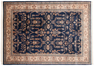 10x14 Vintage Indian Mohajeran Sarouk Design Carpet by Old New House® - main product image for Resin Society