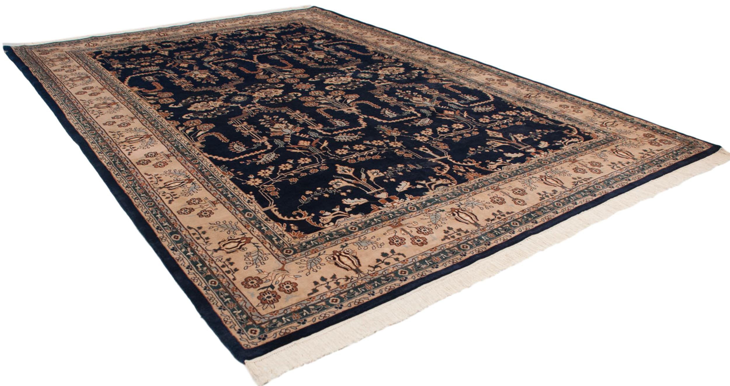 10x14 Vintage Indian Mohajeran Sarouk Design Carpet by Old New House® - product image 8 for Resin Society