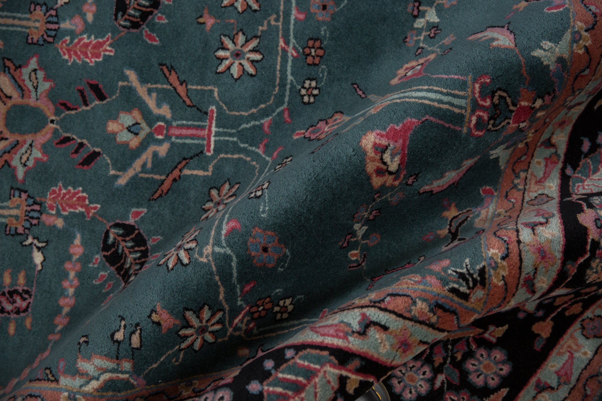 6x9 Vintage Indian Mohajeran Sarouk Design Carpet by Old New House® - product image 9 for Resin Society