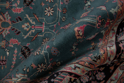 6x9 Vintage Indian Mohajeran Sarouk Design Carpet by Old New House® - product image 9 for Resin Society
