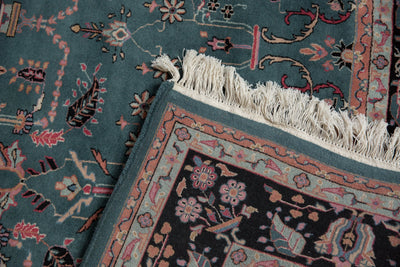 6x9 Vintage Indian Mohajeran Sarouk Design Carpet by Old New House® - product image 10 for Resin Society
