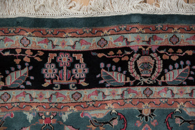 6x9 Vintage Indian Mohajeran Sarouk Design Carpet by Old New House® - product image 11 for Resin Society