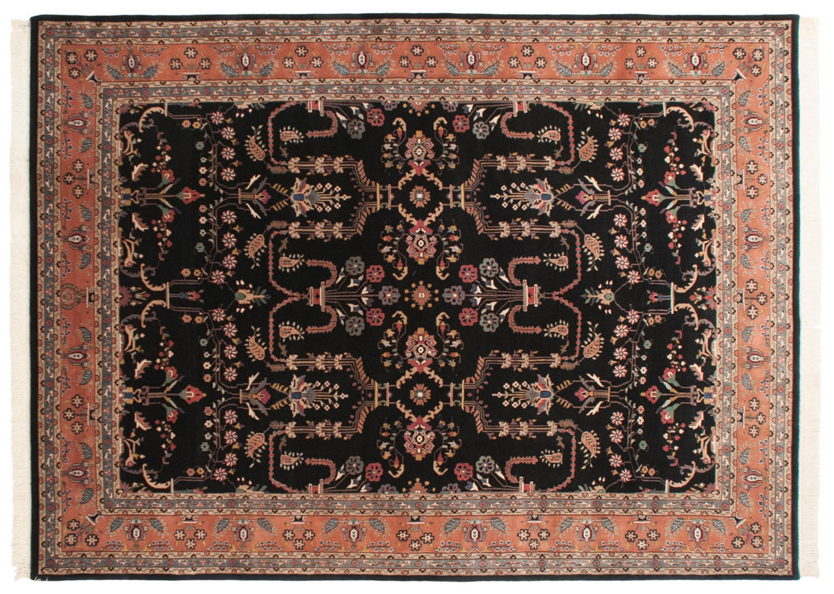 10x13.5 Vintage Indian Mohajeran Sarouk Design Carpet by Old New House® - main product image for Resin Society