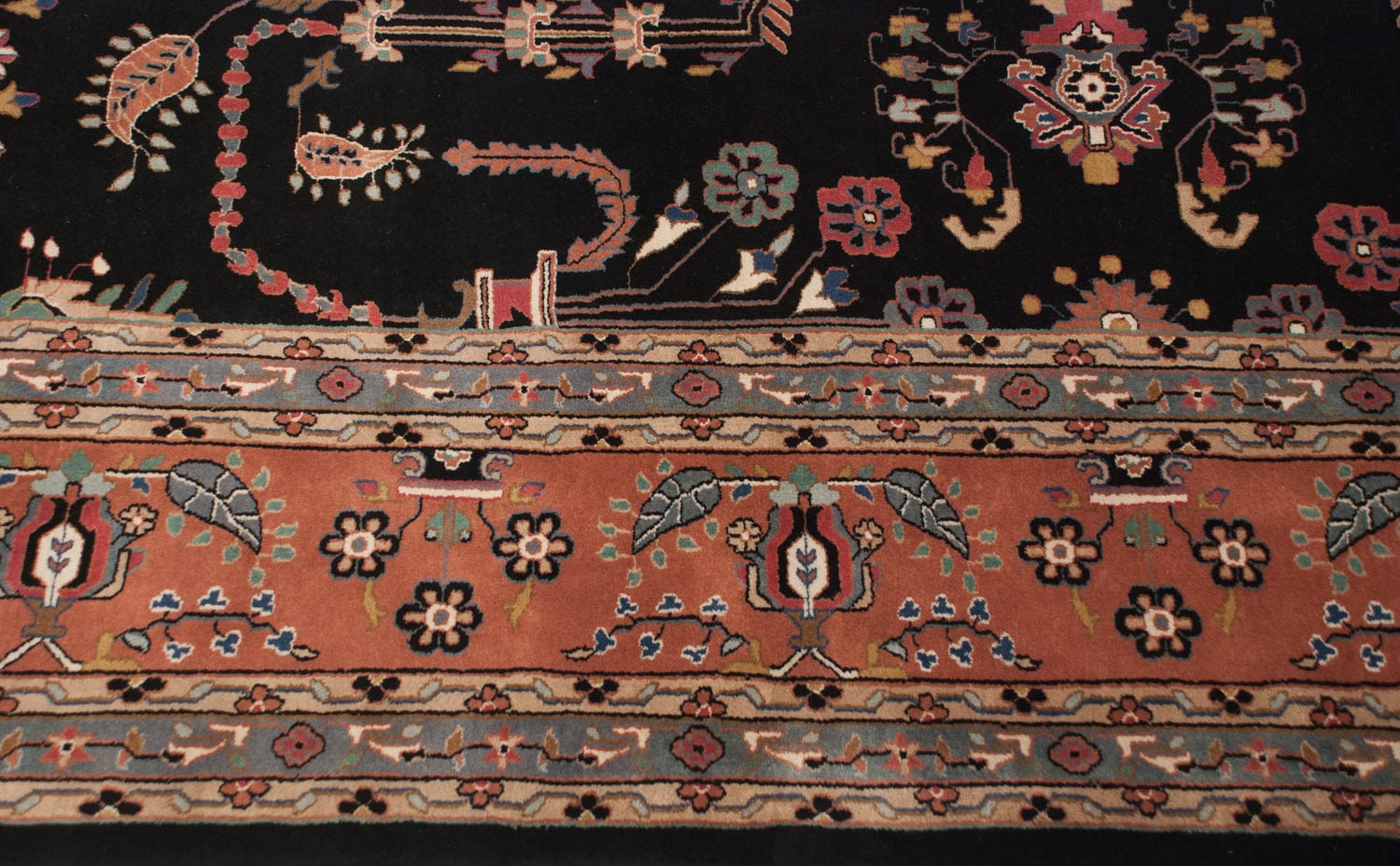10x13.5 Vintage Indian Mohajeran Sarouk Design Carpet by Old New House® - product image 3 for Resin Society