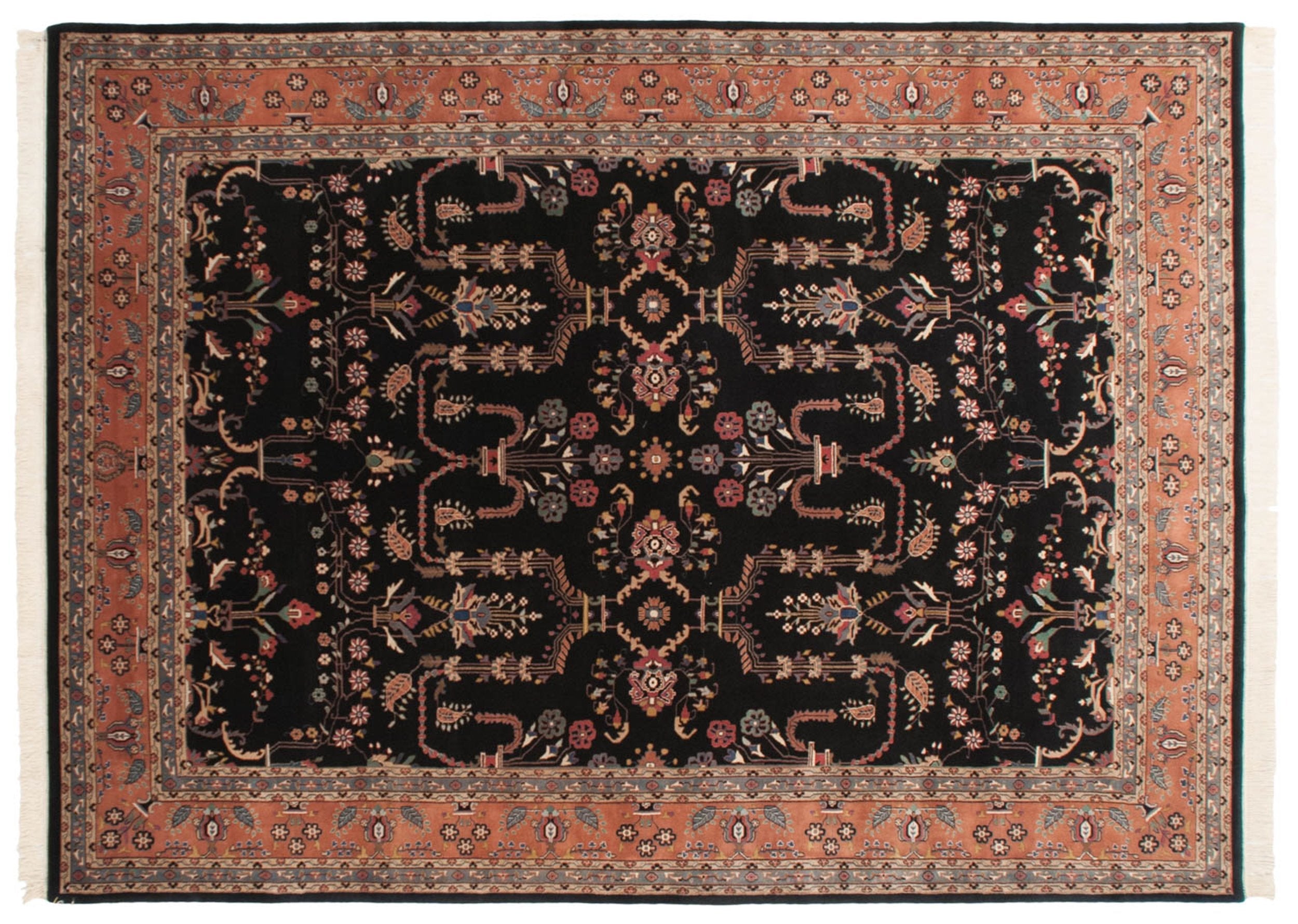 10x13.5 Vintage Indian Mohajeran Sarouk Design Carpet by Old New House® - product image 6 for Resin Society