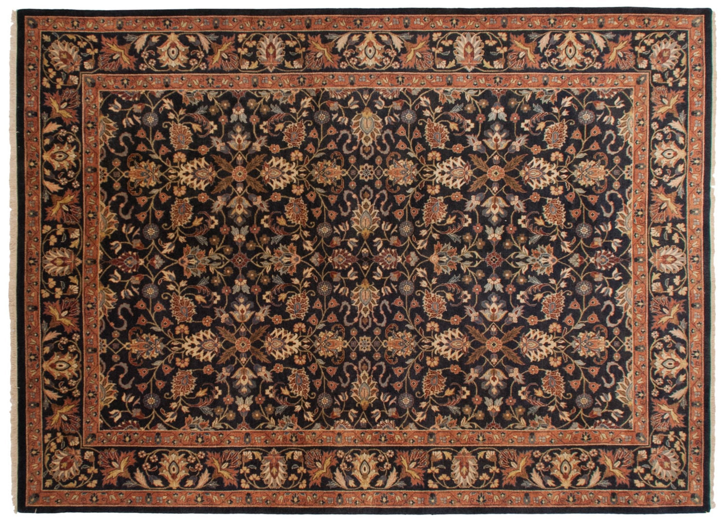 10x14 Vintage Indian Yezd Design Carpet by Old New House® - product image 7 for Resin Society