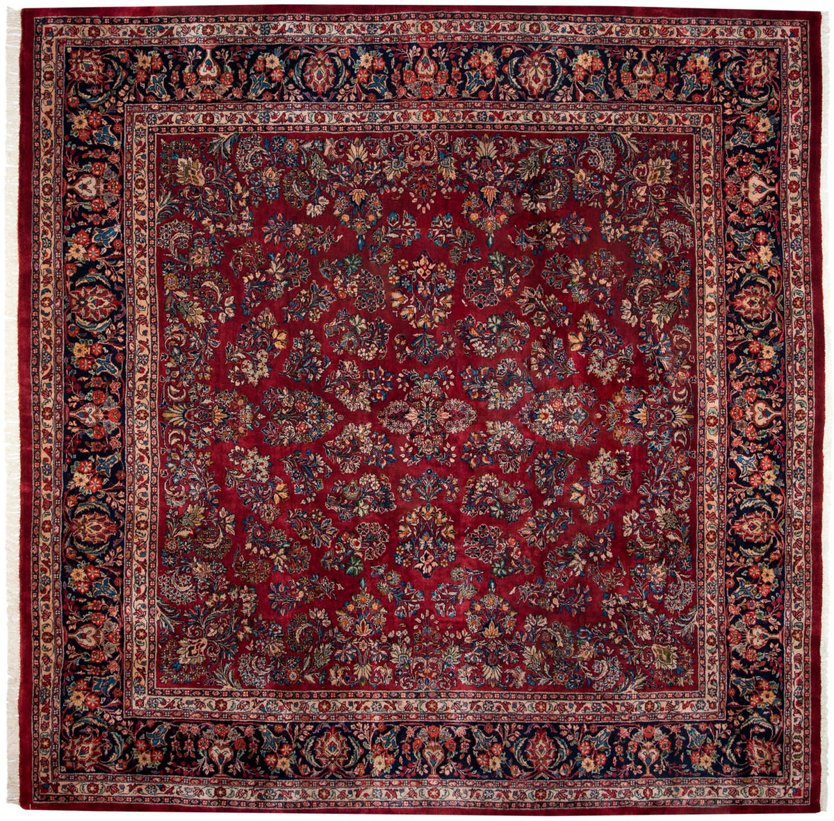 12x12 Vintage Fine Sarouk Square Carpet by Old New House® - main product image for Resin Society