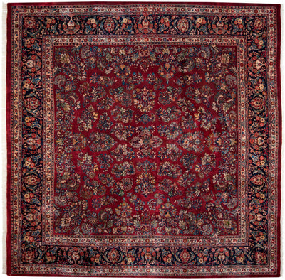 12x12 Vintage Fine Sarouk Square Carpet by Old New House® - main product image for Resin Society