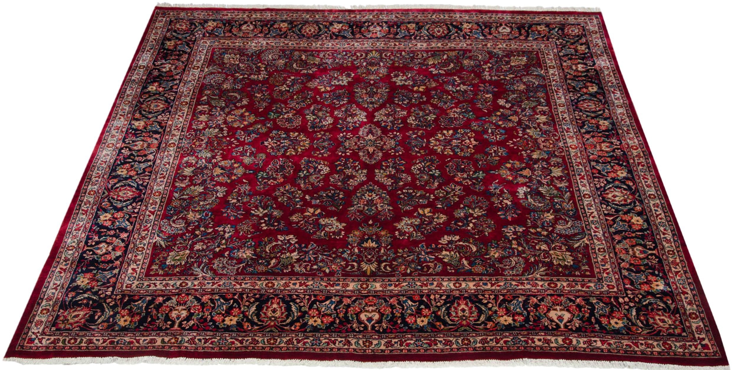 12x12 Vintage Fine Sarouk Square Carpet by Old New House® - product image 3 for Resin Society