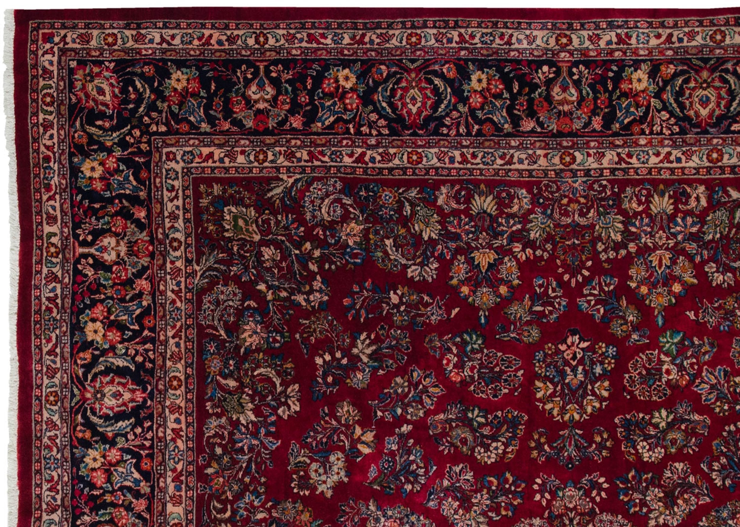 12x12 Vintage Fine Sarouk Square Carpet by Old New House® - product image 5 for Resin Society
