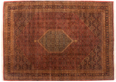 10x14 Vintage Tea Washed Indian Bijar Design Carpet by Old New House® - main product image for Resin Society
