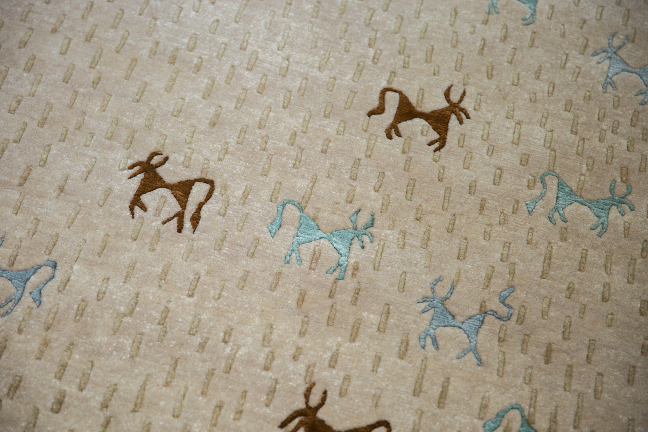 6x9 New Indian Folk Art Design Carpet by Old New House® - product image 4 for Resin Society