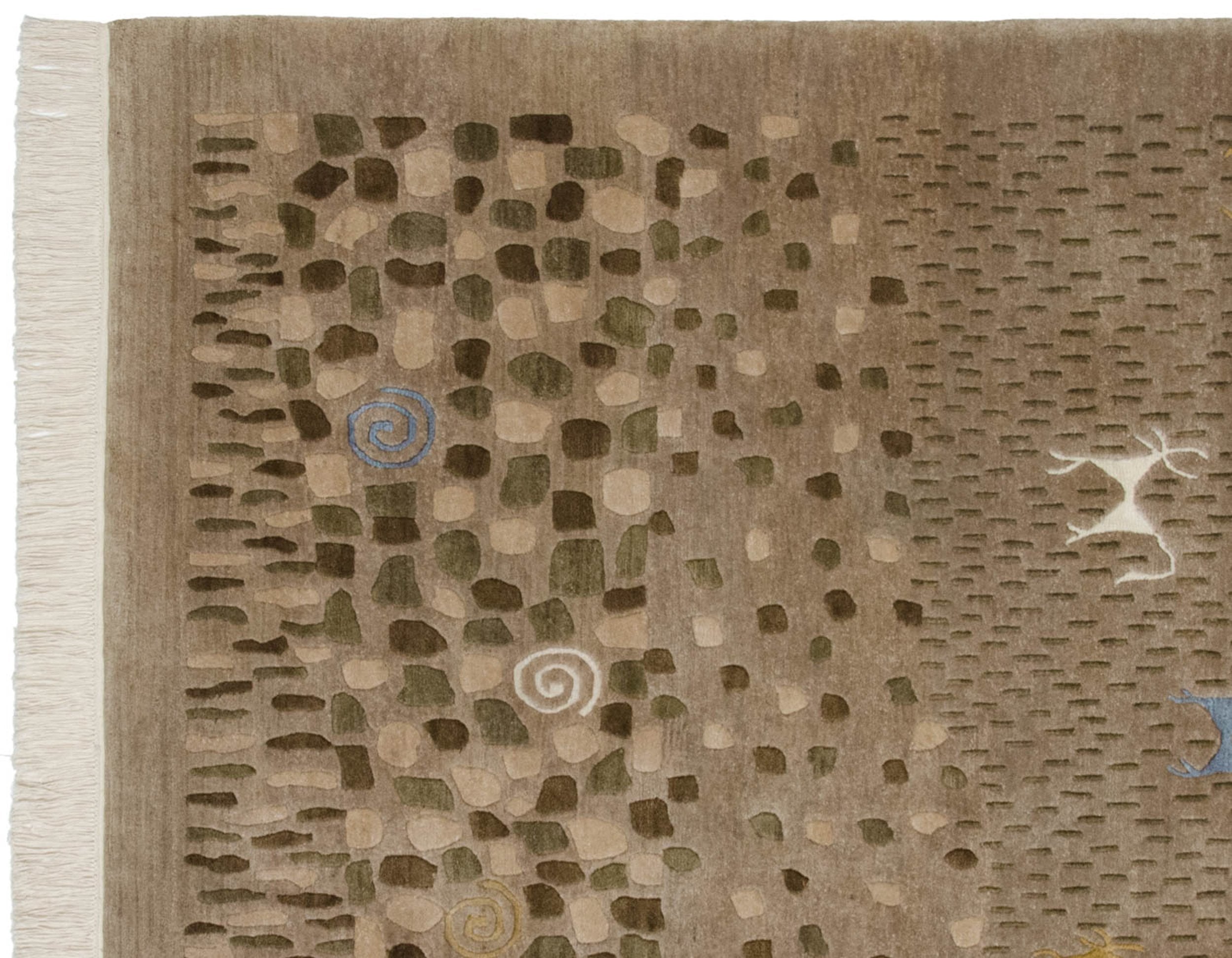 6x9 New Indian Folk Art Design Carpet by Old New House® - product image 4 for Resin Society
