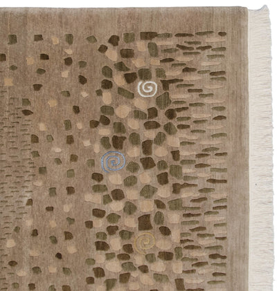6x9 New Indian Folk Art Design Carpet by Old New House® - product image 5 for Resin Society