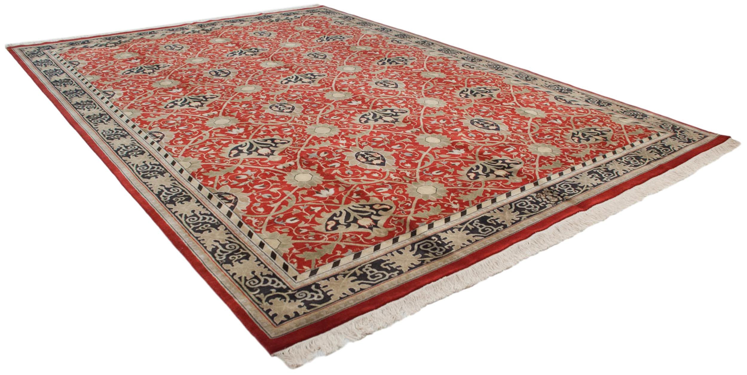 10x14 Vintage Indian William Morris Design Carpet by Old New House® - product image 7 for Resin Society