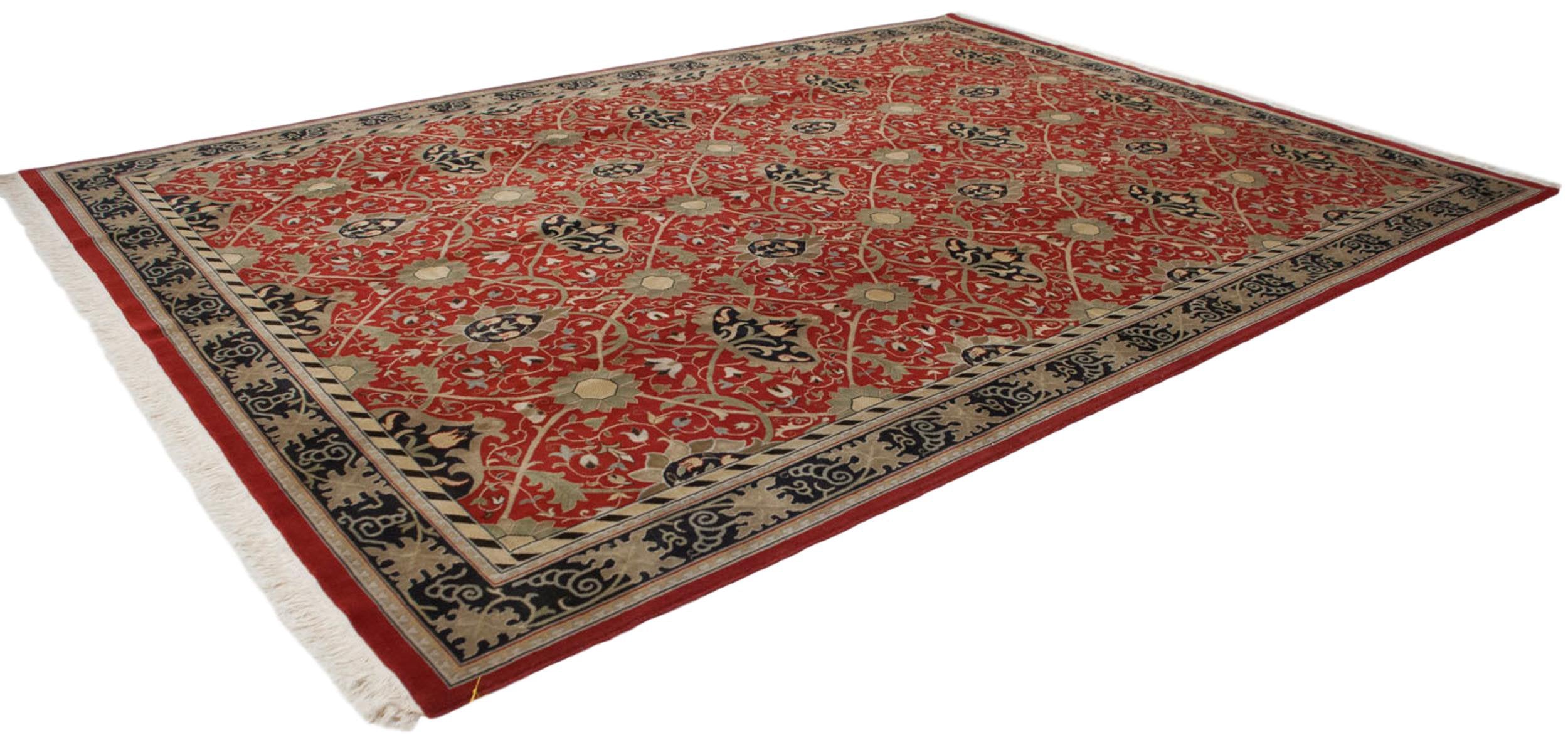 10x14 Vintage Indian William Morris Design Carpet by Old New House® - product image 8 for Resin Society