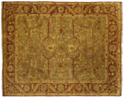 8x10 New Gold Wash Indian Oushak Design Carpet by Old New House® - main product image for Resin Society