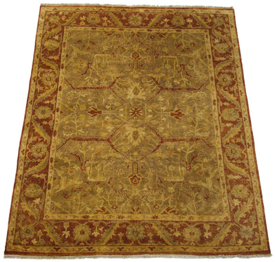 8x10 New Gold Wash Indian Oushak Design Carpet by Old New House® - product image 4 for Resin Society