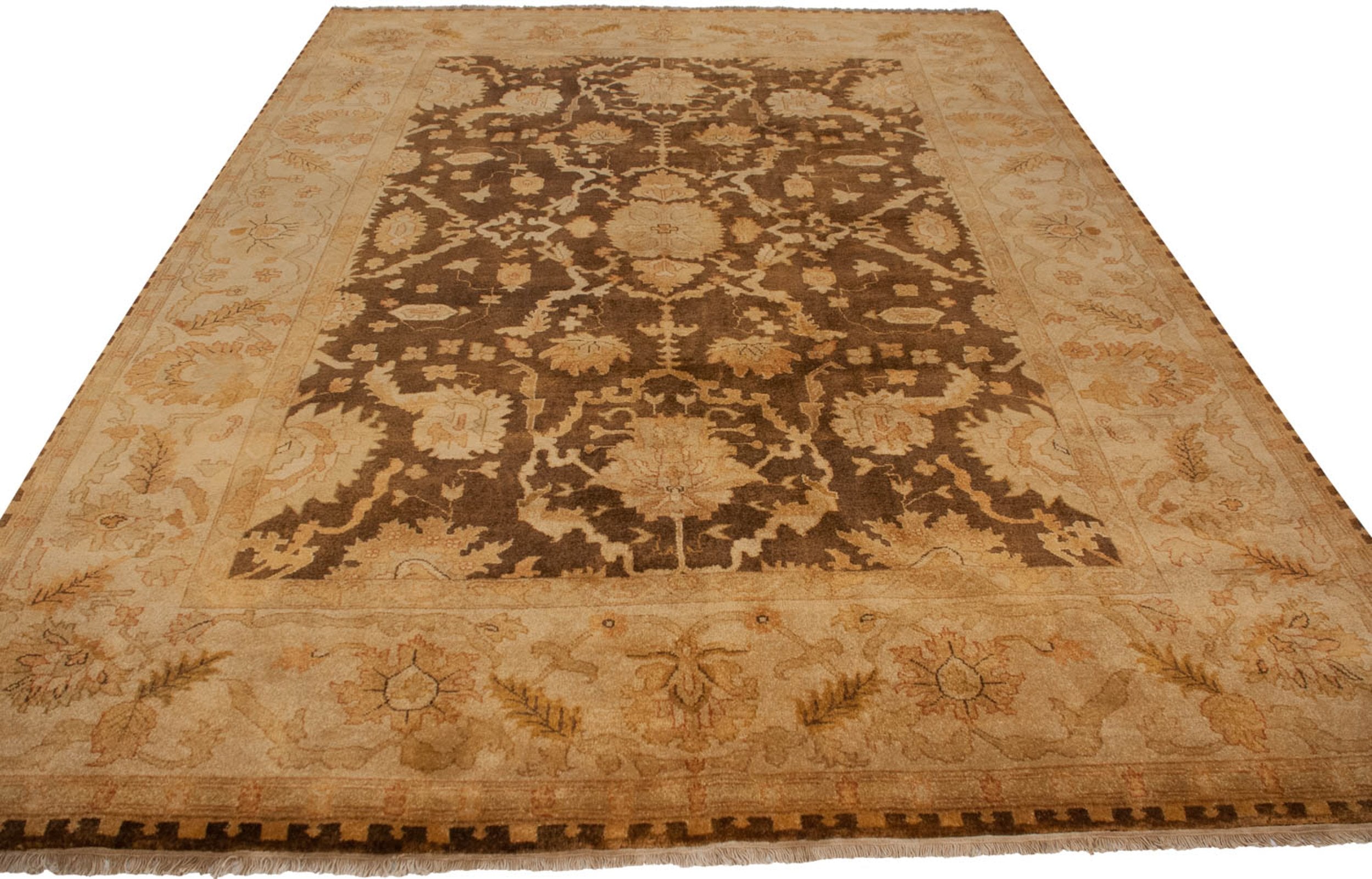 9x12 New Gold Wash Indian Oushak Design Carpet by Old New House® - product image 2 for Resin Society