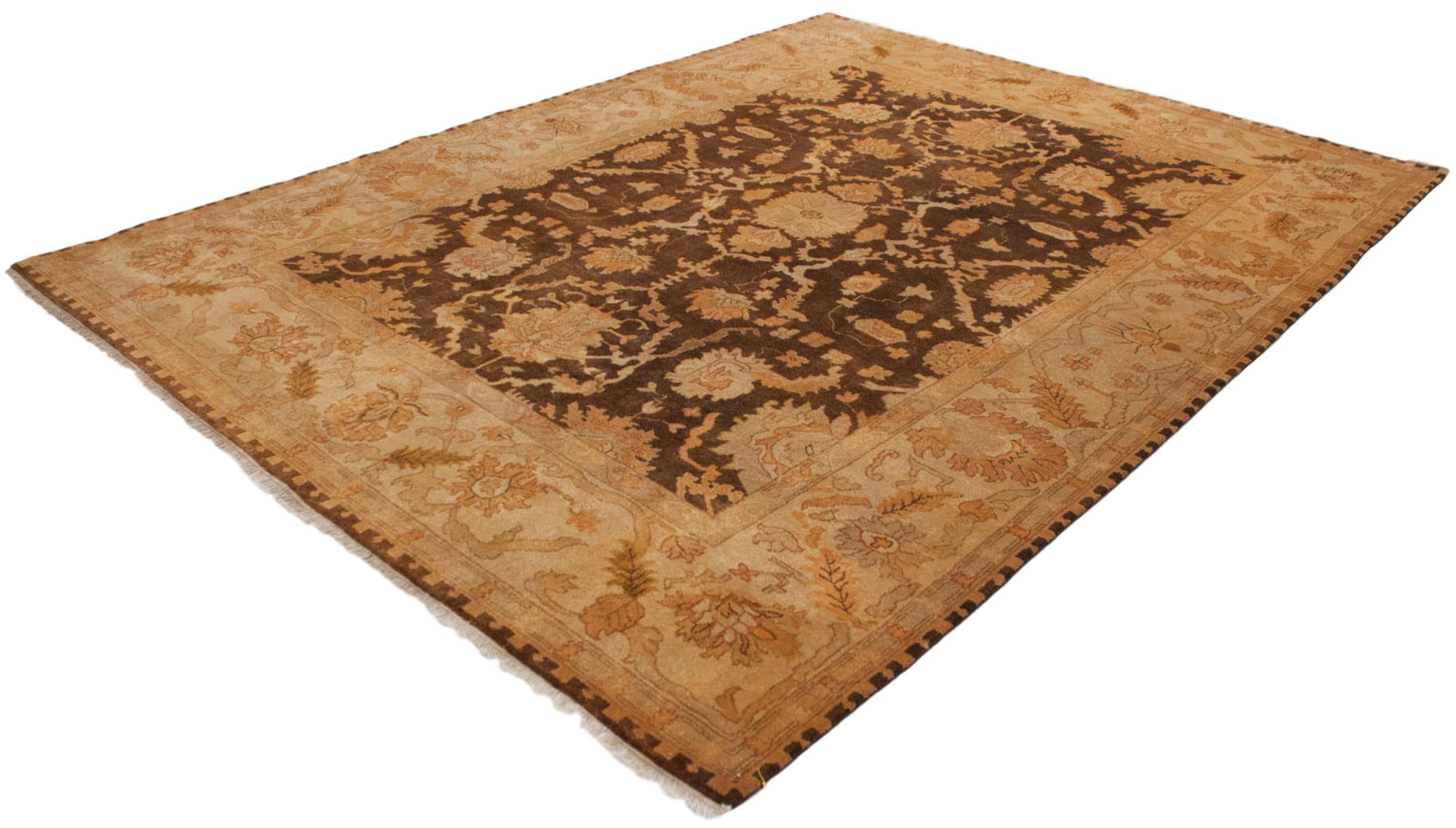 9x12 New Gold Wash Indian Oushak Design Carpet by Old New House® - product image 9 for Resin Society