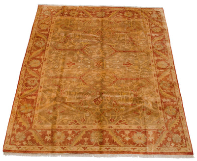 8x10 New Gold Wash Indian Oushak Design Carpet by Old New House® - product image 3 for Resin Society