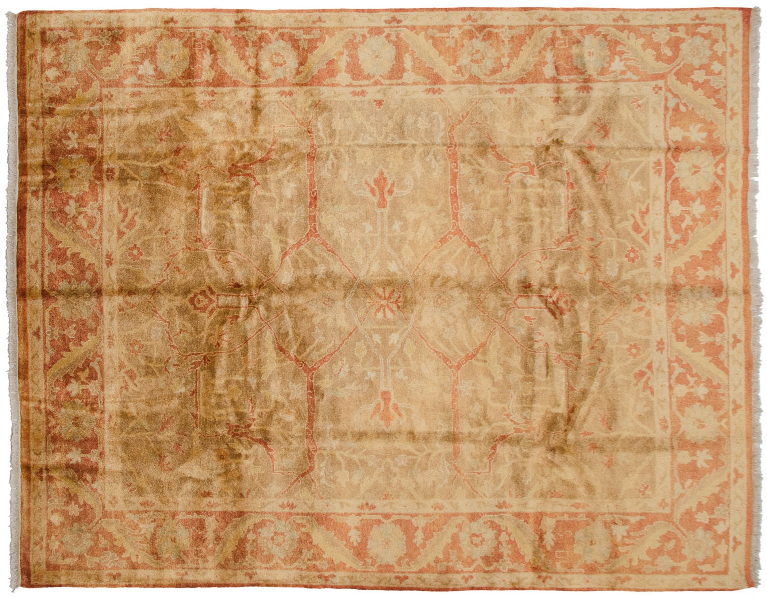 8x10 New Gold Wash Indian Oushak Design Carpet by Old New House® - product image 9 for Resin Society