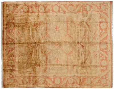 8x10 New Gold Wash Indian Oushak Design Carpet by Old New House® - product image 9 for Resin Society