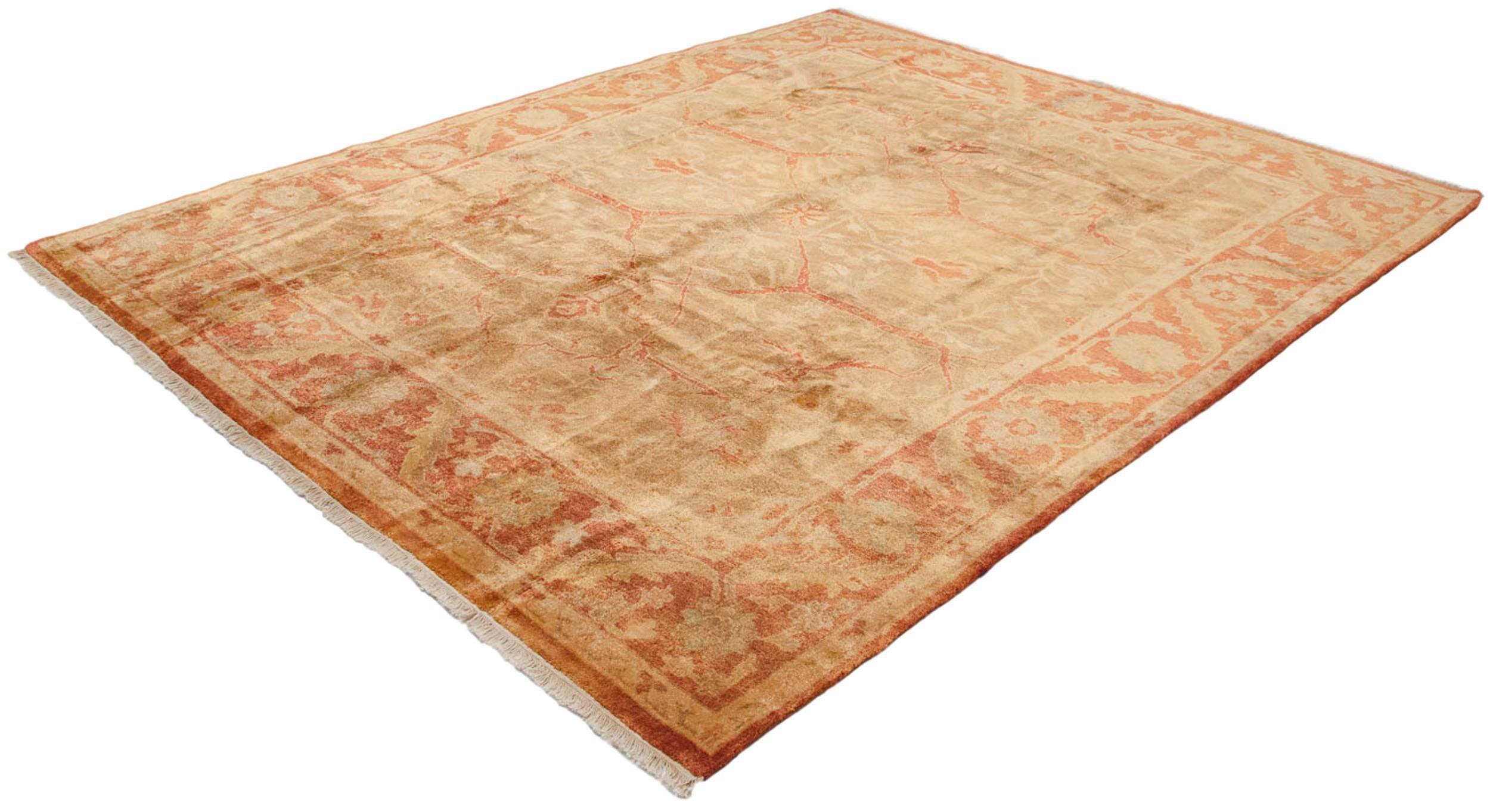 8x10 New Gold Wash Indian Oushak Design Carpet by Old New House® - product image 11 for Resin Society