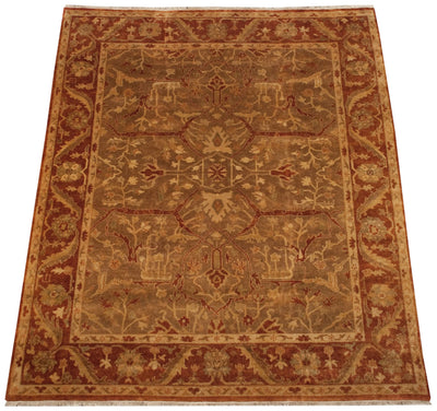 8x10 New Gold Wash Indian Oushak Design Carpet by Old New House® - product image 2 for Resin Society