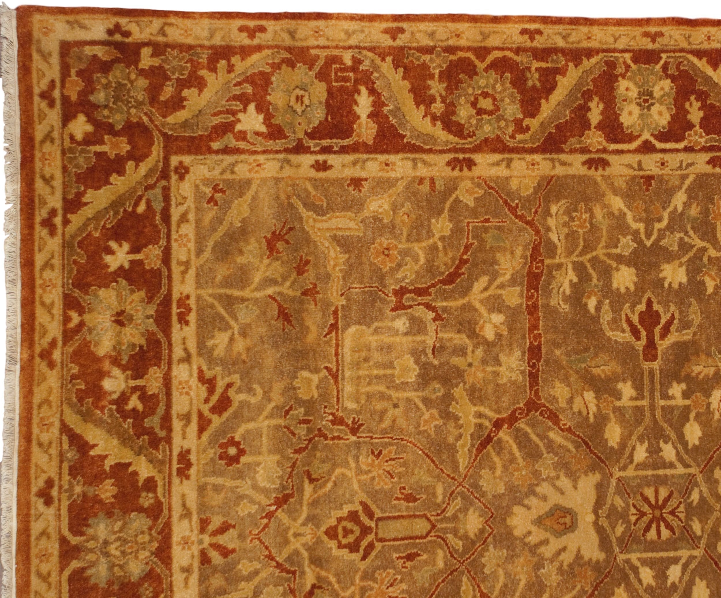 8x10 New Gold Wash Indian Oushak Design Carpet by Old New House® - product image 3 for Resin Society