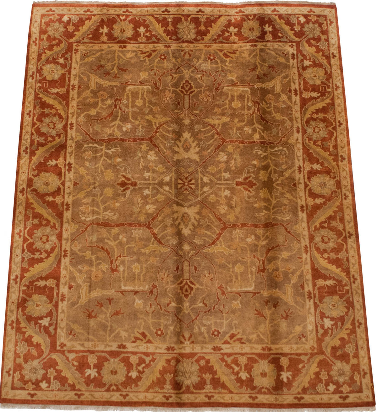 8x10 New Gold Wash Indian Oushak Design Carpet by Old New House® - product image 2 for Resin Society