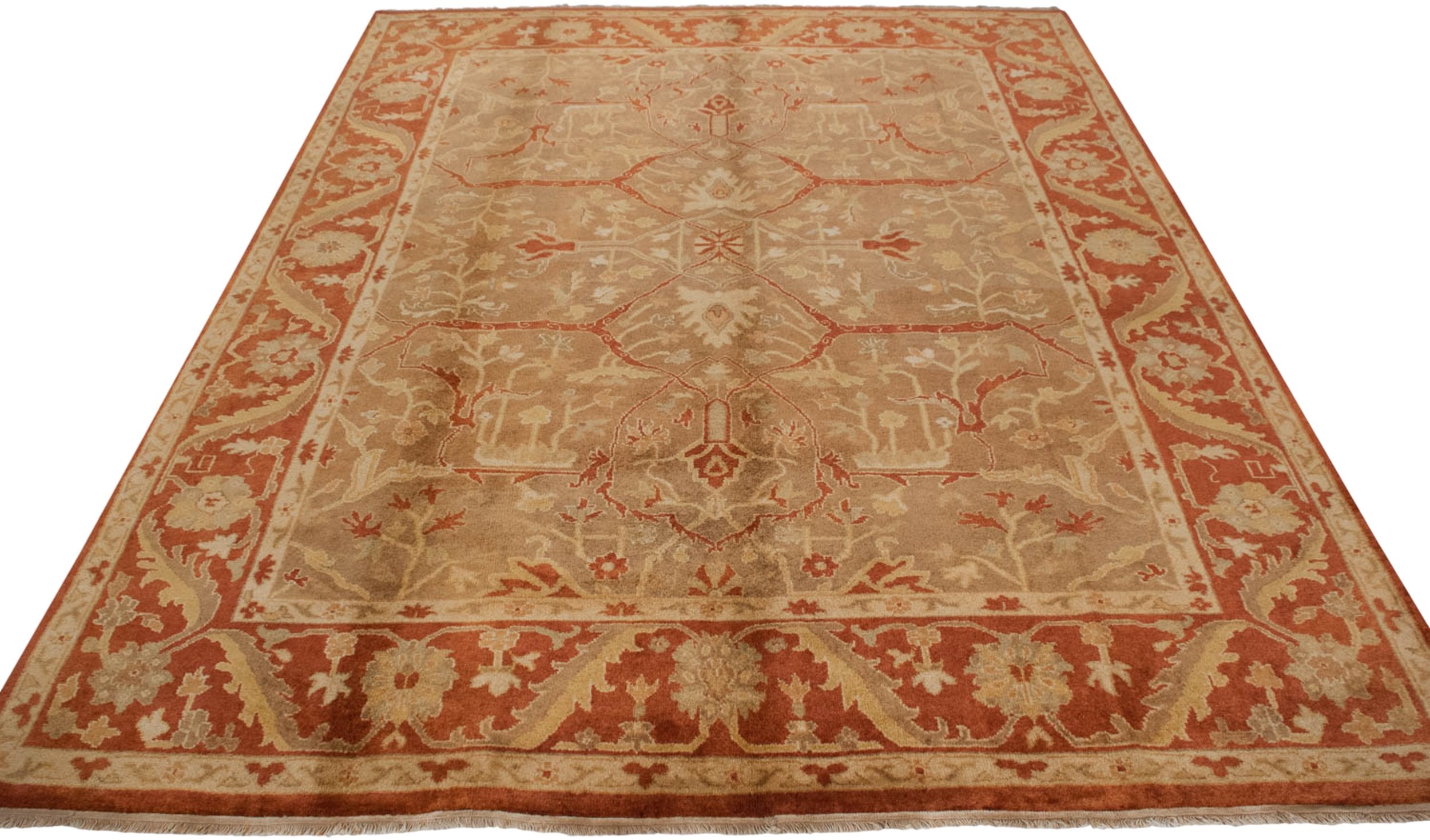 8x10 New Gold Wash Indian Oushak Design Carpet by Old New House® - product image 3 for Resin Society
