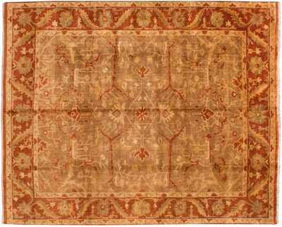 8.5x11.5 New Gold Wash Indian Oushak Design Carpet by Old New House® - main product image for Resin Society