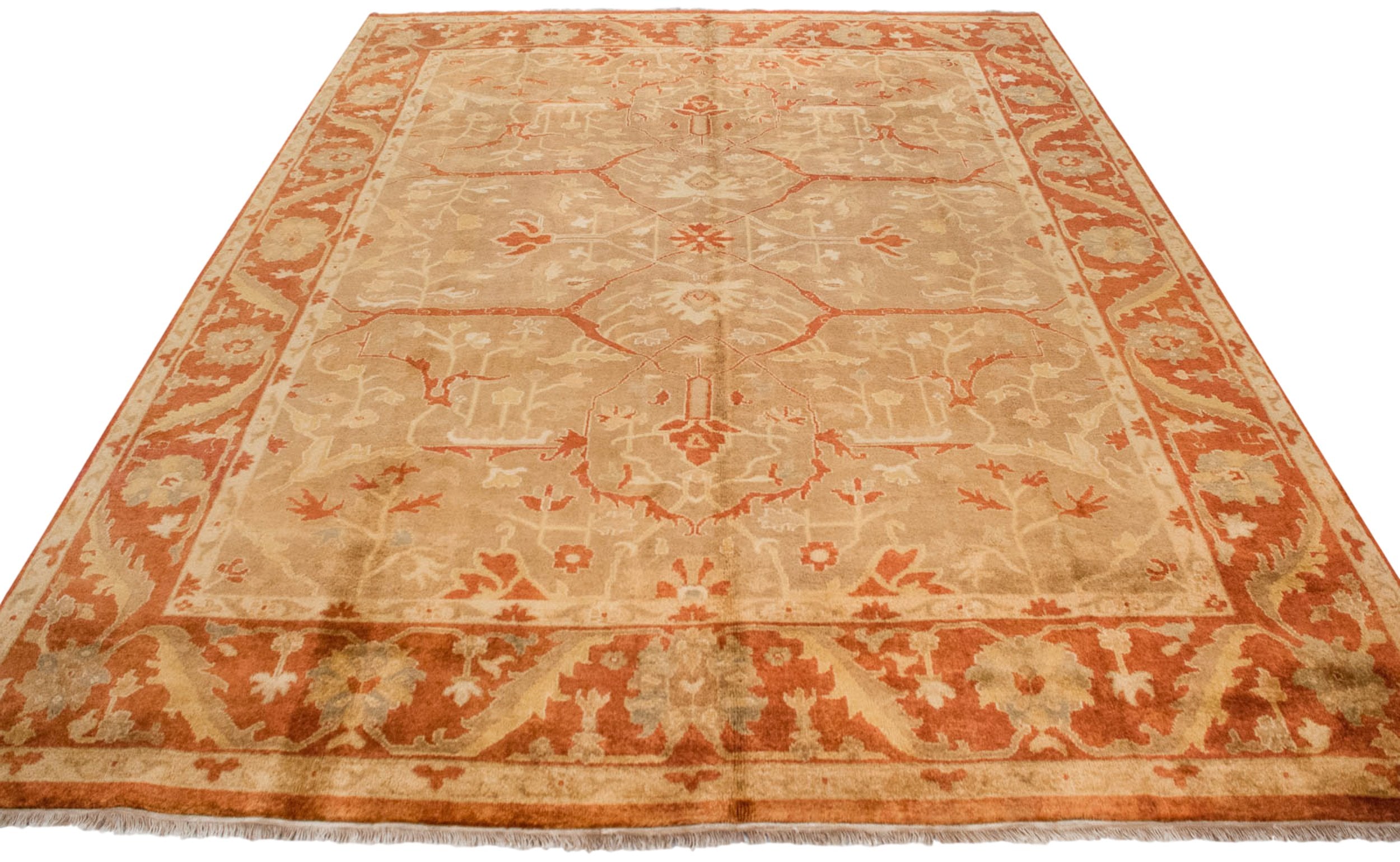 8.5x11.5 New Gold Wash Indian Oushak Design Carpet by Old New House® - product image 3 for Resin Society