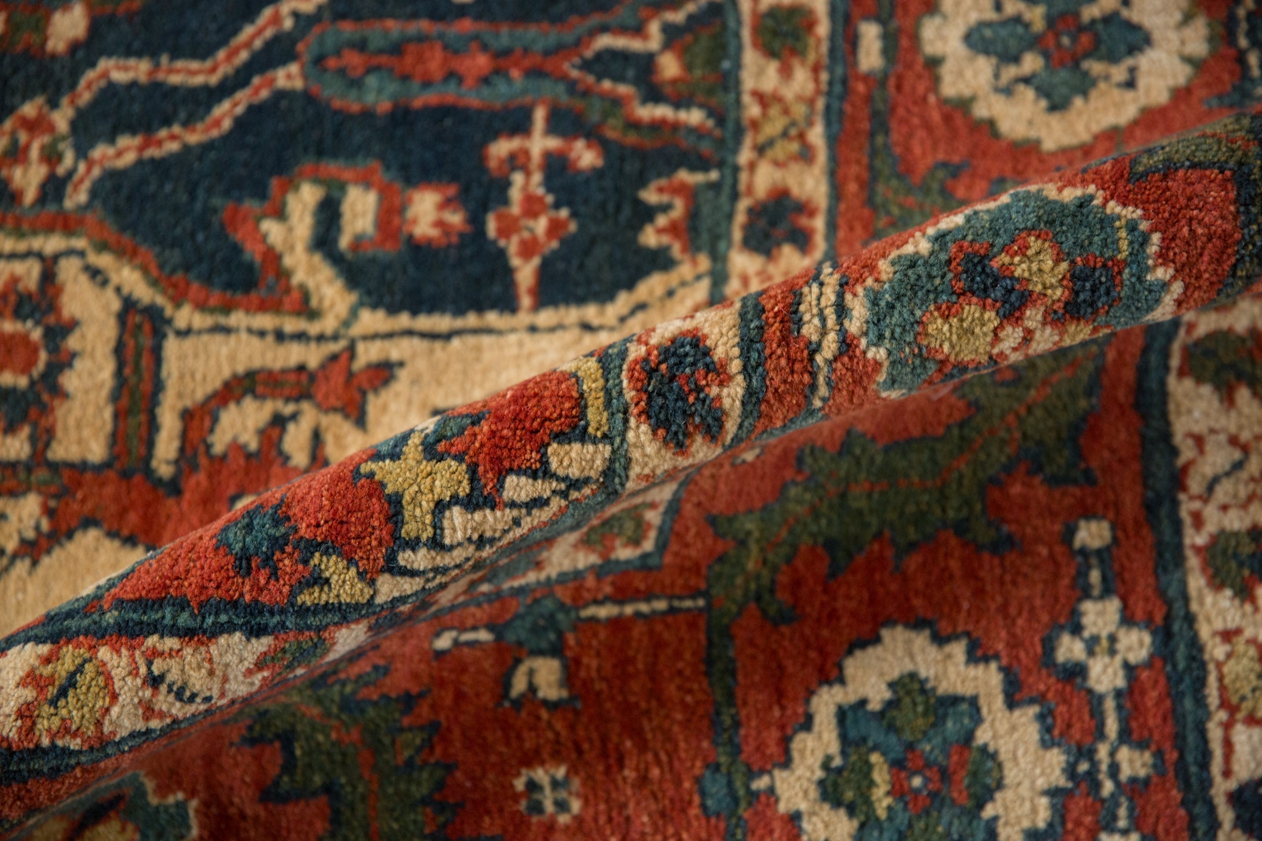 6x9.5 Vintage Indian Heriz Design Carpet by Old New House® - product image 11 for Resin Society