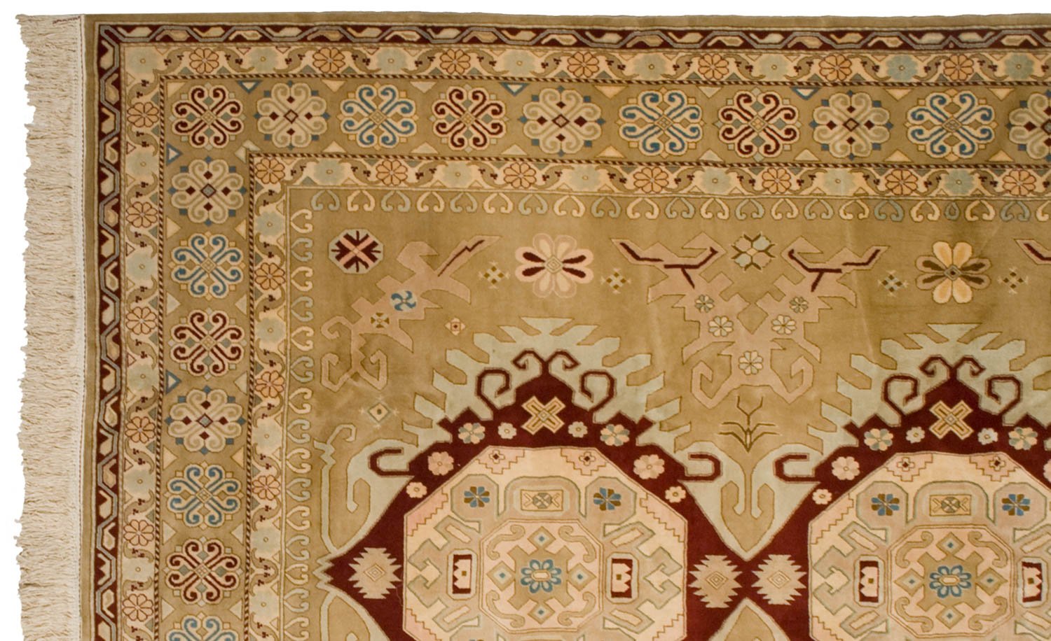 9x12 Vintage Distressed Bulgarian Caucasian Design Carpet by Old New House® - product image 11 for Resin Society