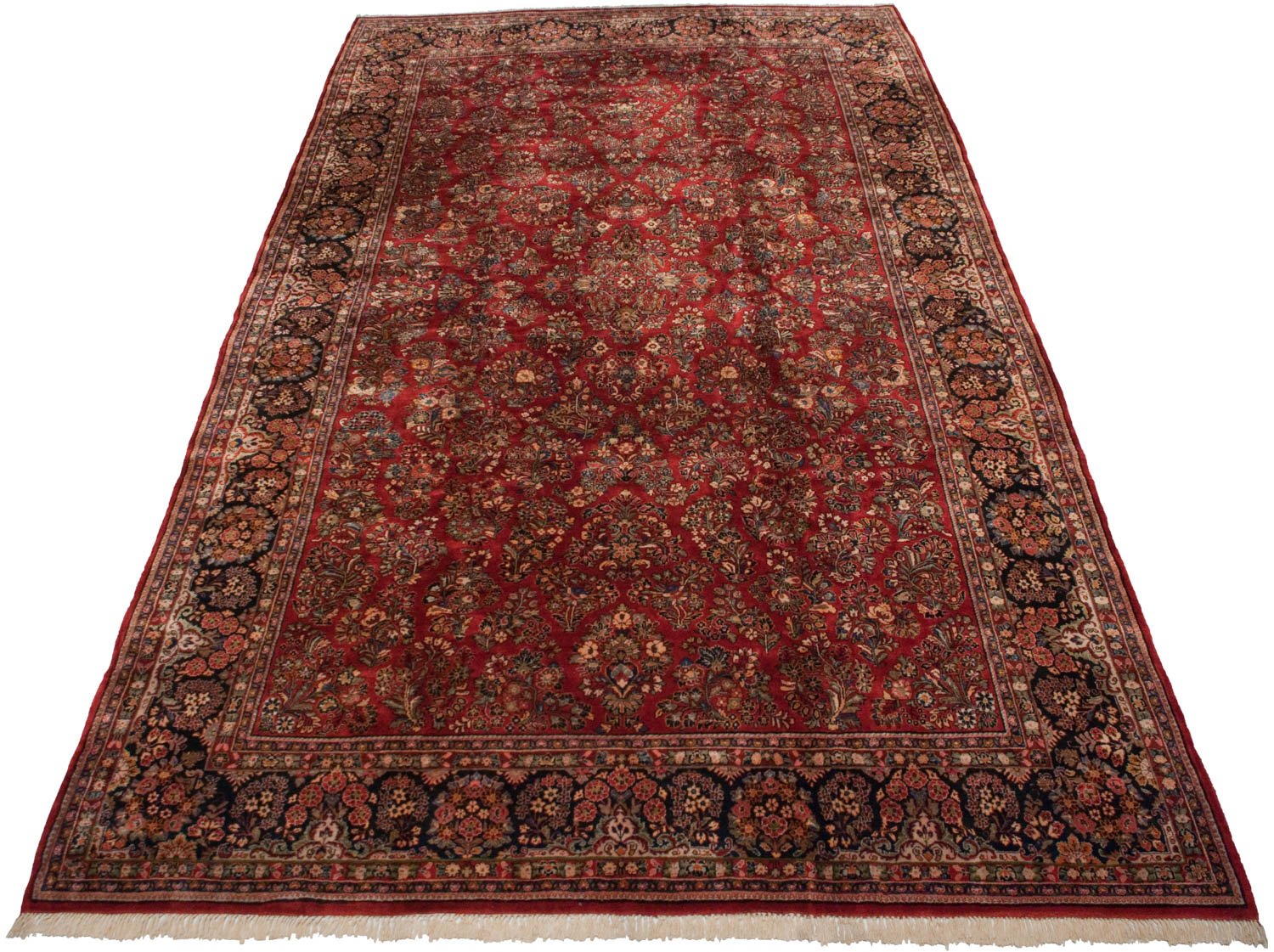 10.5x18.5 Vintage American Sarouk Carpet by Old New House® - product image 10 for Resin Society