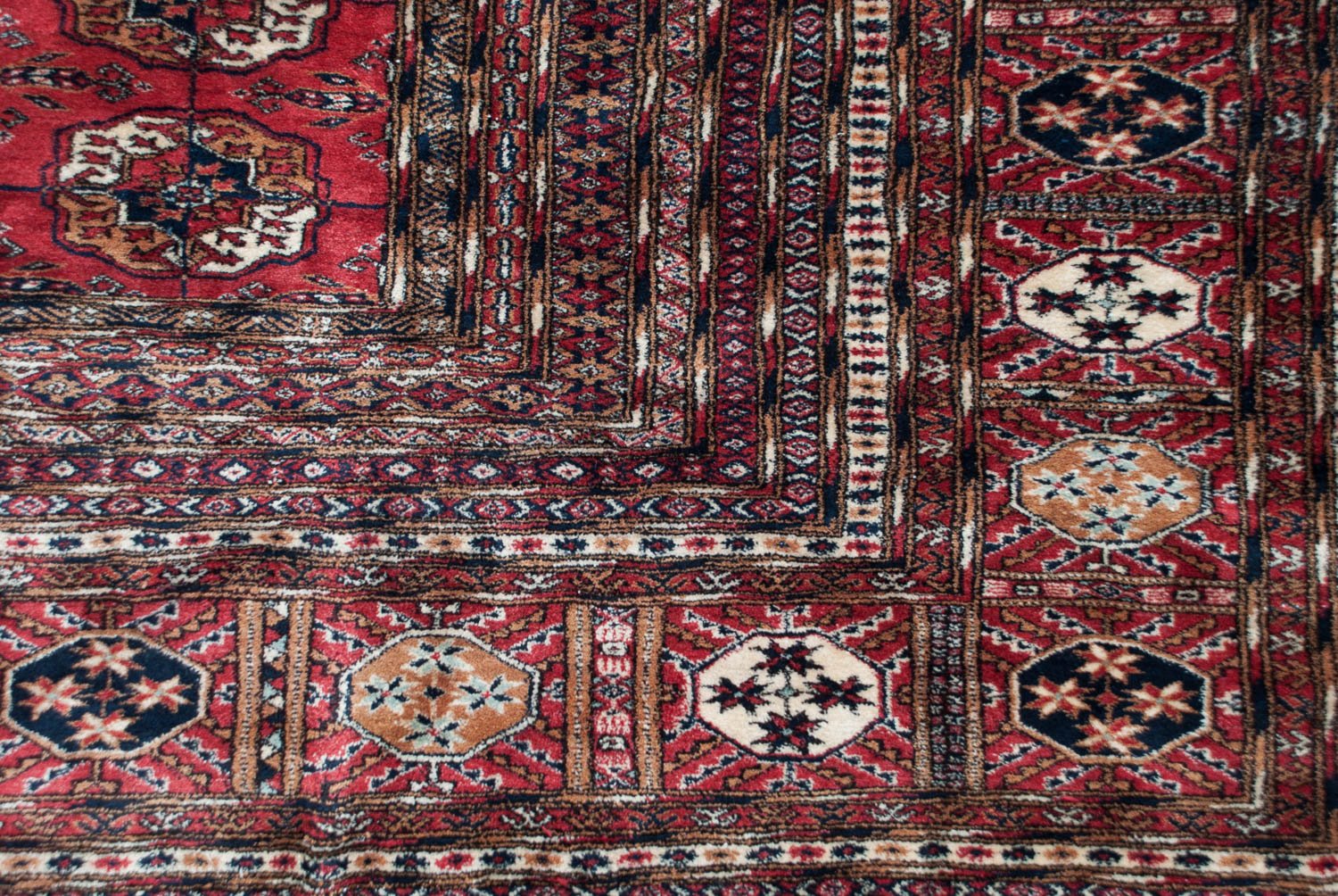 14x15.5 Vintage Fine Bokhara Square Carpet by Old New House® - product image 11 for Resin Society