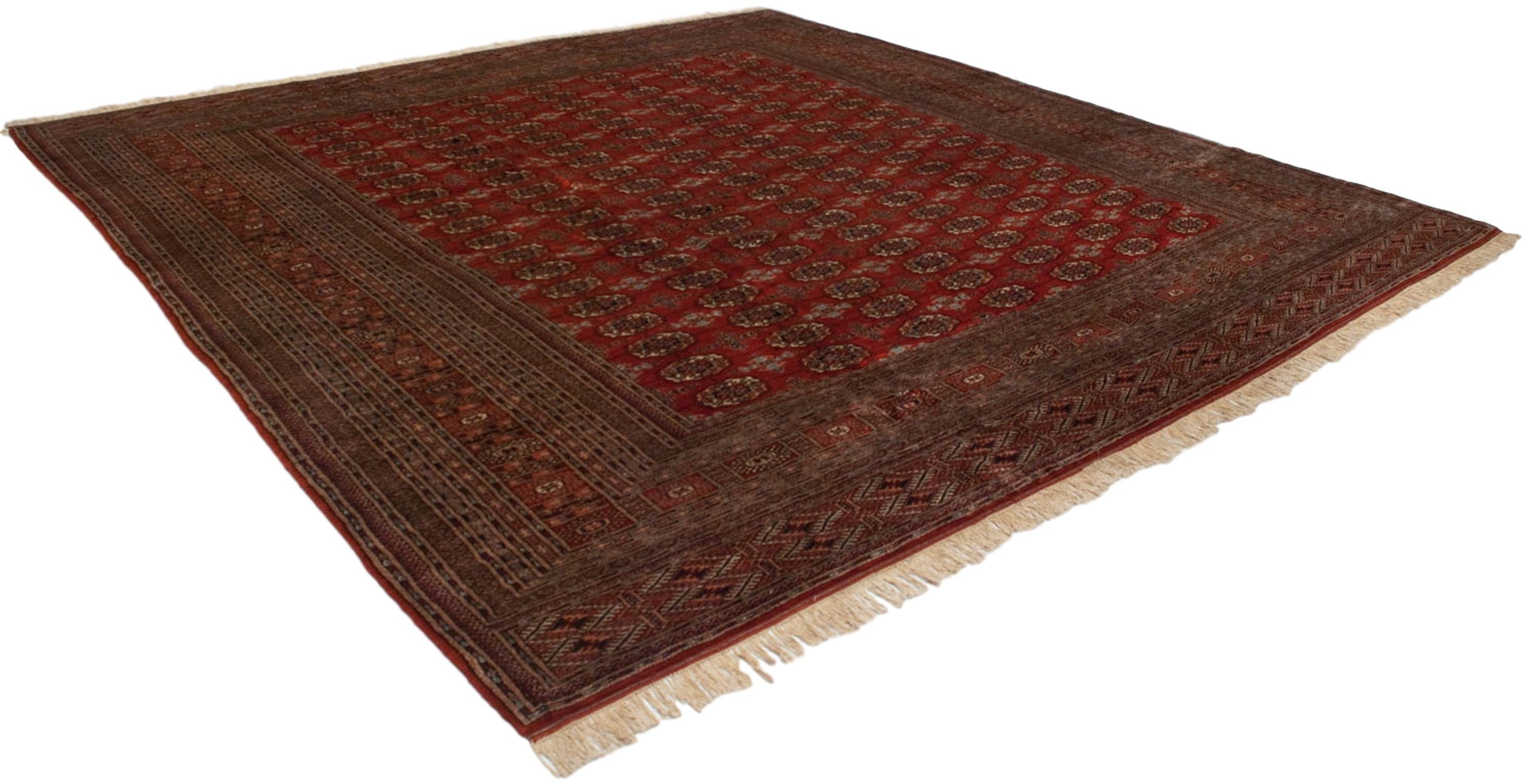12x12.5 Vintage Fine Bokhara Square Carpet by Old New House® - product image 4 for Resin Society