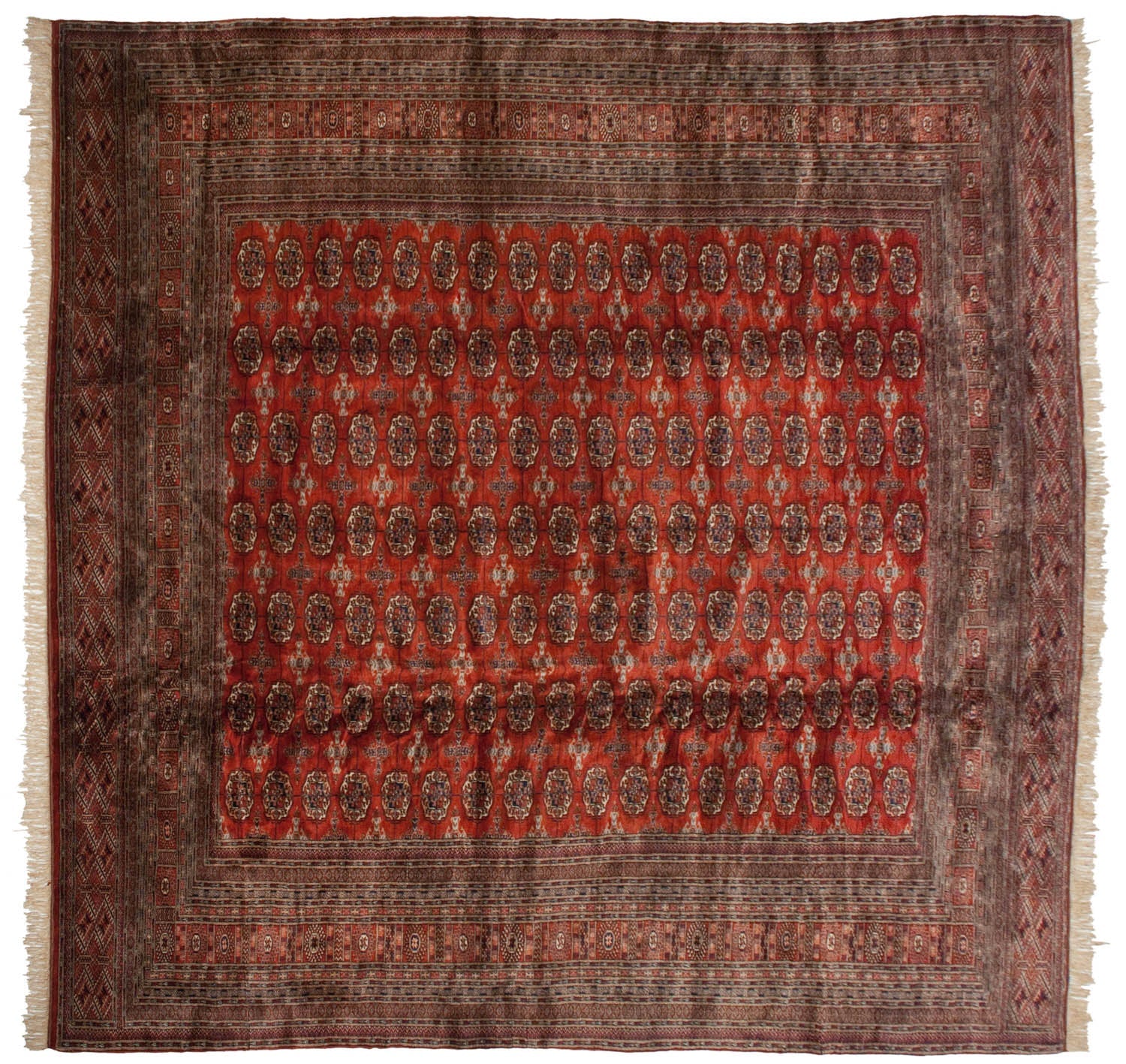 12x12.5 Vintage Fine Bokhara Square Carpet by Old New House® - product image 14 for Resin Society